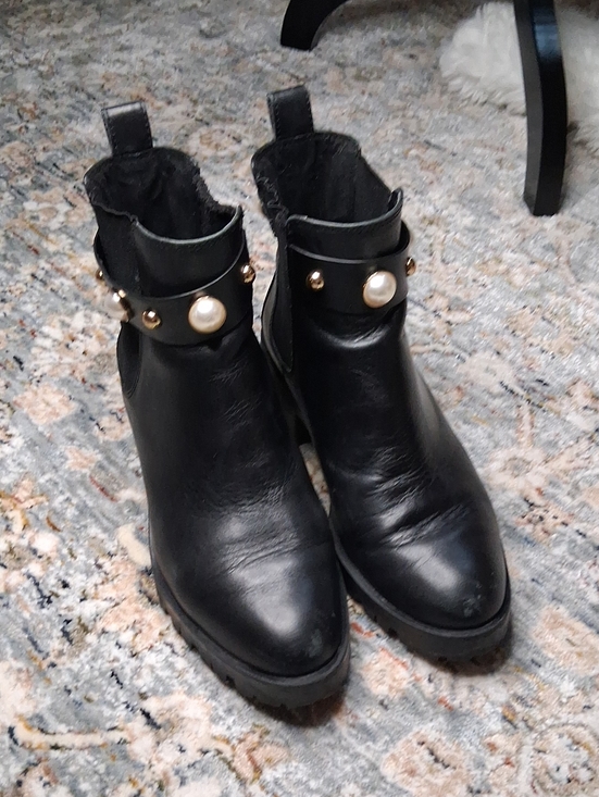 Karl Lagerfeld Shoes - Karl Lagerfeld Black Pearl-Embellished Ankle Booties
